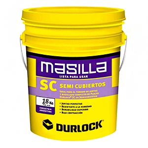 balde 18 kg masilla durlock SC Semi cubierto